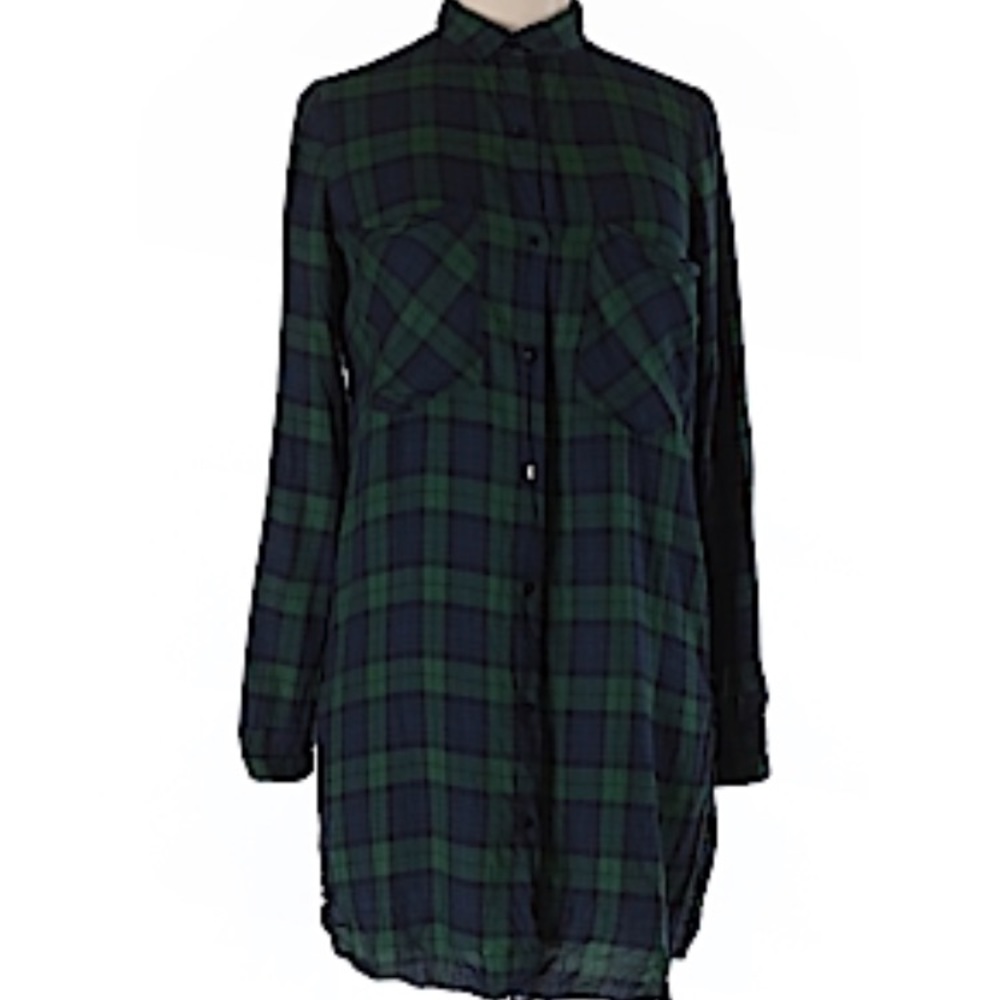 NWOT Zara Trafaluc plaid shirt dress
